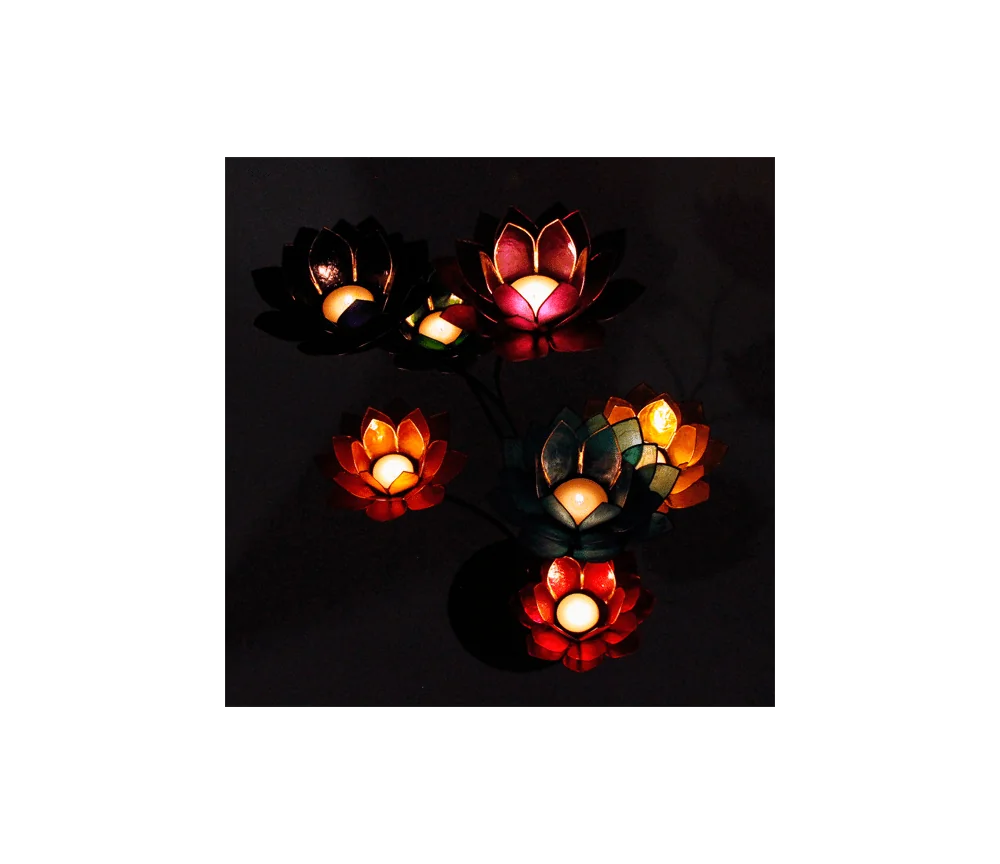 Teelichthalter - Chakra Baum /Teelicht Ständer - Grün - mit 7 Armen ca. 57x35cm