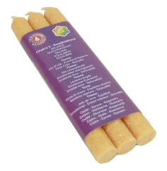 Kerze - Stabkerze - Chakra - 2tes - Swadhisthana - mit Duft - Orange - Palmkernwachs - 3er Pack