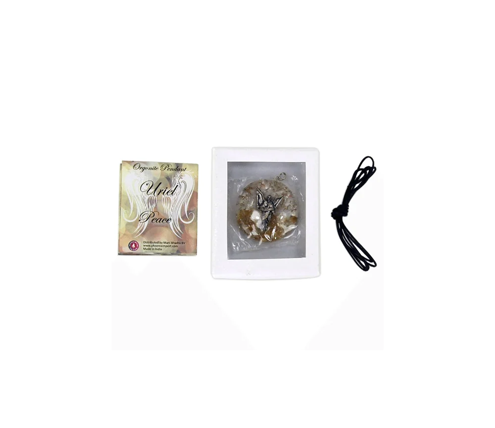 Anhänger - Orgonit - Rund - OHM Zeichen - Gold - Amethyst - ca. 4cm