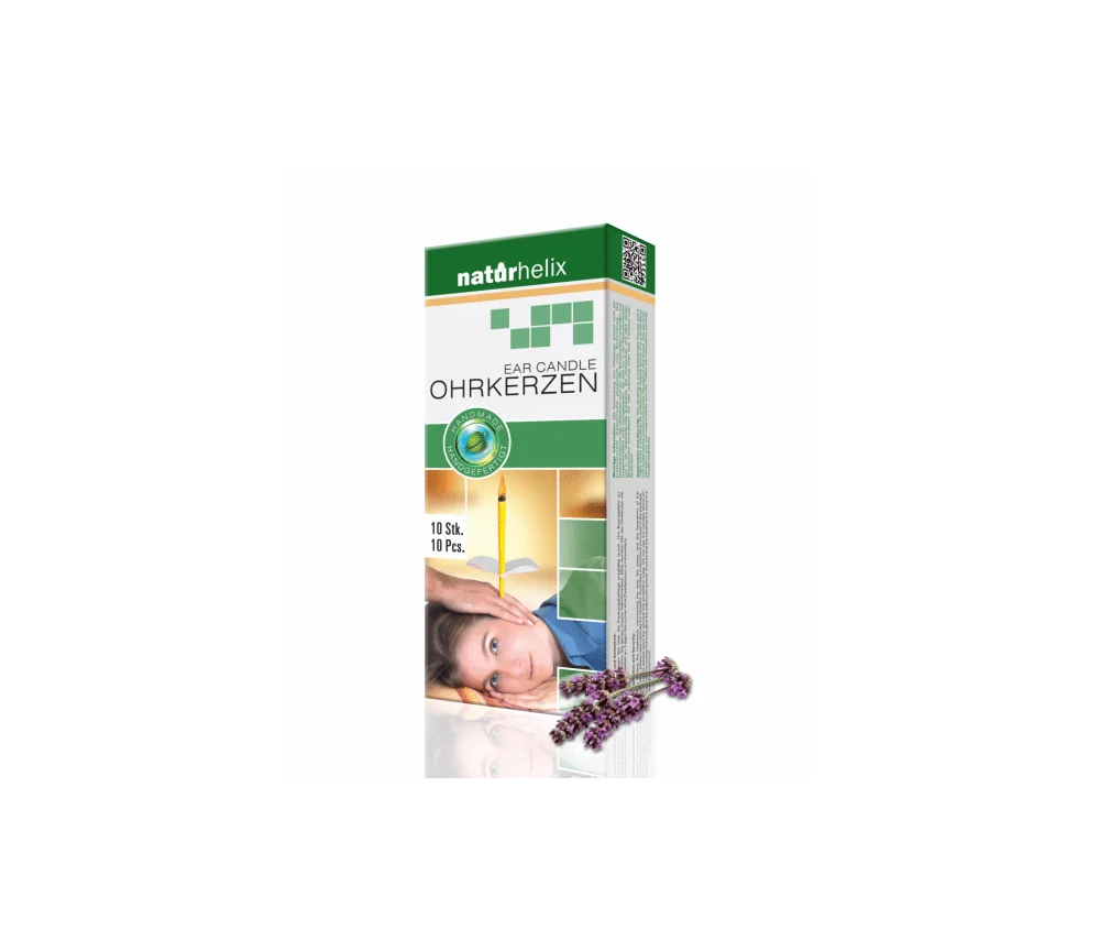 Naturhelix - Ohrkerzen - Lavendel - ca. 24 cm lang - 10 er Pack