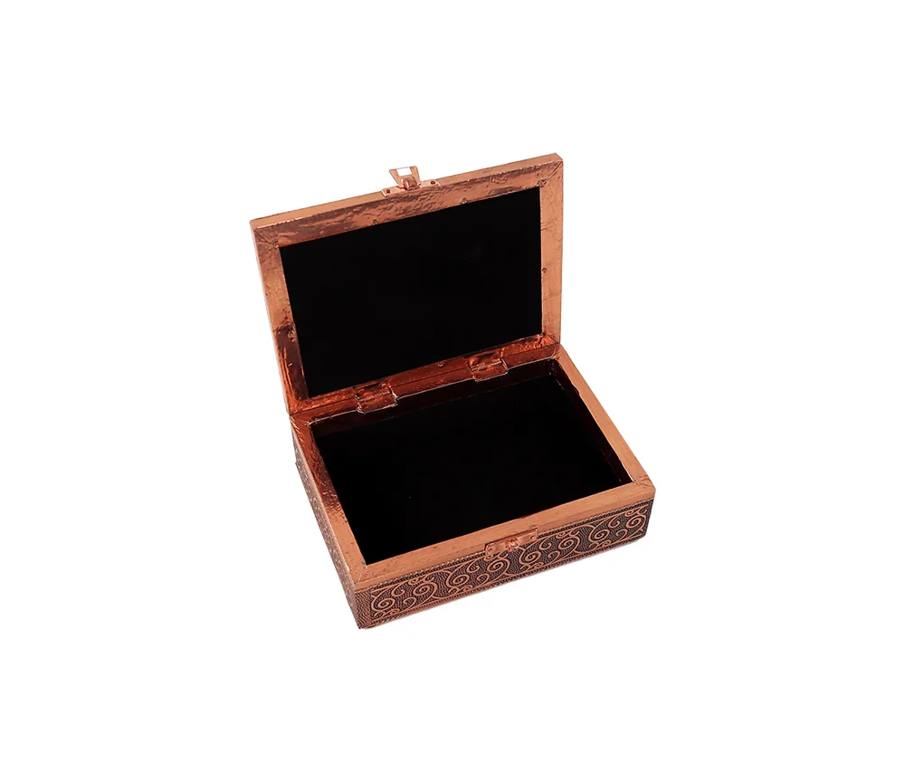 Schmuckkästchen - Aufbewahrungskästchen - Pentagramm - Rechteckig - schwarz/silber - ca. 18x13x6 cm