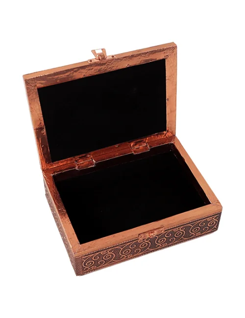 Schmuckkästchen - Aufbewahrungskästchen - OM - Rechteckig - bronze - ca. 18x13x6 cm