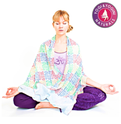 Decke - Tuch - Meditation & Yoga -  Gayatri Mantra - Baumwolle - ca. 210x65cm