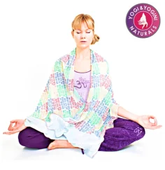 Decke - Tuch - Meditation & Yoga - Gayatri Mantra - Baumwolle - ca. 210x65cm