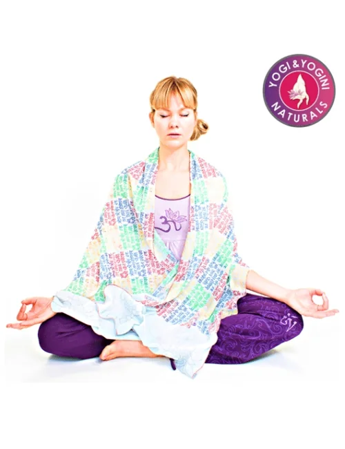 Decke - Tuch - Meditation & Yoga - Gayatri Mantra - Baumwolle - ca. 210x65cm