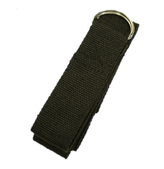 Yogi & Yogini - Yoga Zubehör - Yogagurt D-Ring mit Schnalle - Baumwolle - Schwarz - ca. 183x4 cm