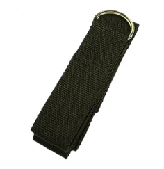 Yogi & Yogini - Yoga Zubehör - Yogagurt D-Ring mit Schnalle - Baumwolle - Schwarz - ca. 183x4 cm