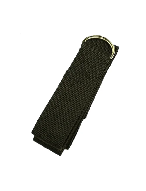 Yogi & Yogini - Yoga Zubehör - Yogagurt D-Ring mit Schnalle - Baumwolle - Schwarz - ca. 183x4 cm