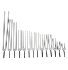 Stimmgabel - Meridian Set - 12 Meridiane + 2 zen. Gefäße - aus Aluminium - 14 er Set - ca. 40x37 cm
