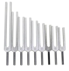 Stimmgabel - Sacred Solfeggio Set - 9 Solfeggio Frequenzen - aus Aluminium - 9 er Set - ca. 43x24 cm