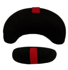 Yogi & Yogini - Kissen - Meditationskissen - Halbmond - Baumwolle - Schwarz - ca. 33x13 cm