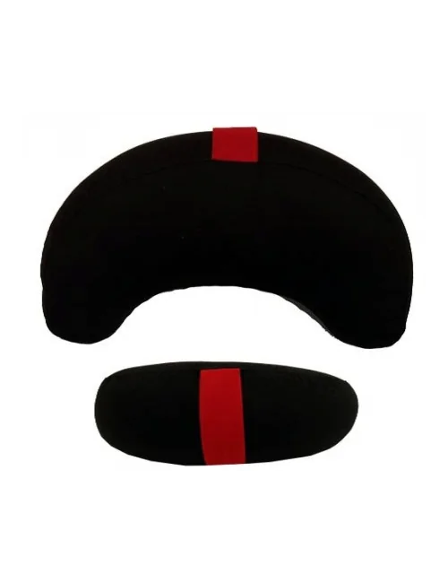 Yogi & Yogini - Kissen - Meditationskissen - Halbmond - Baumwolle - Schwarz - ca. 33x13 cm