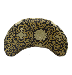 Yogi & Yogini - Kissen - Meditationskissen - Rund - Lotus - Violett/Rot/Orange - ca. 33x13 cm