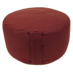 Yogi & Yogini - Kissen - Meditationskissen - Rund - XXL - Bio-Baumwolle - Rot - ca. 36x22 cm