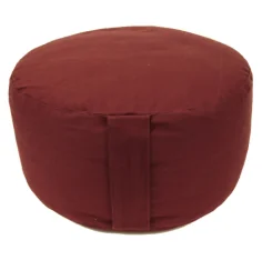 Yogi & Yogini - Kissen - Meditationskissen - Rund - XXL - Bio-Baumwolle - Rot - ca. 36x22 cm