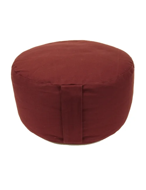 Yogi & Yogini - Kissen - Meditationskissen - Rund - XXL - Bio-Baumwolle - Rot - ca. 36x22 cm