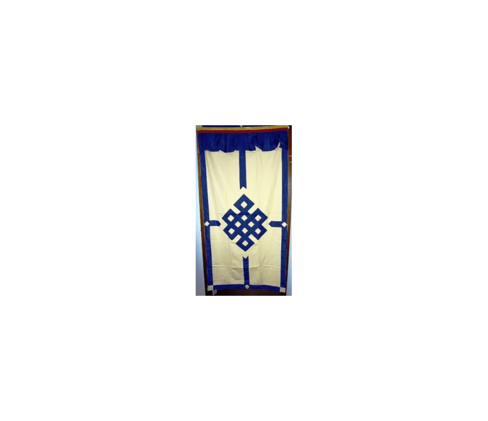 Hängedekoration - Türvorhang - Tibetisch - Blau/ Creme - Baumwolle - ca. 178x85 cm