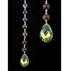 Feng-Shui - Regenbogen - Kristallkette - Aurora - Chakra - mit Kristall Amrita - Gesamtlänge ca. 20 cm