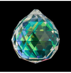 Feng-Shui - Regenbogen - Kristall - Kugel - Perlmutt Dunkel - AAA Qualität - ca. 5 cm