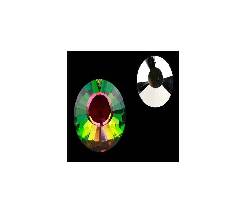 Feng-Shui - Regenbogen - Kristall - Oval/Panorama - Multicolor - ca. 3,7x5 cm