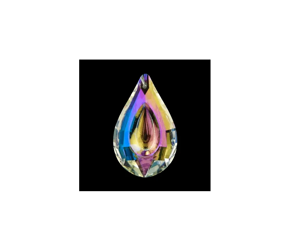 Feng-Shui - Regenbogen - Kristall - Tropfen/Bindi - Perlmutt - AAA Qualität - ca. 3,2x5 cm