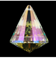 Feng-Shui - Regenbogen - Kristall - Kegel - Perlmutt - AAA Qualität - ca. 4,2x5,3 cm