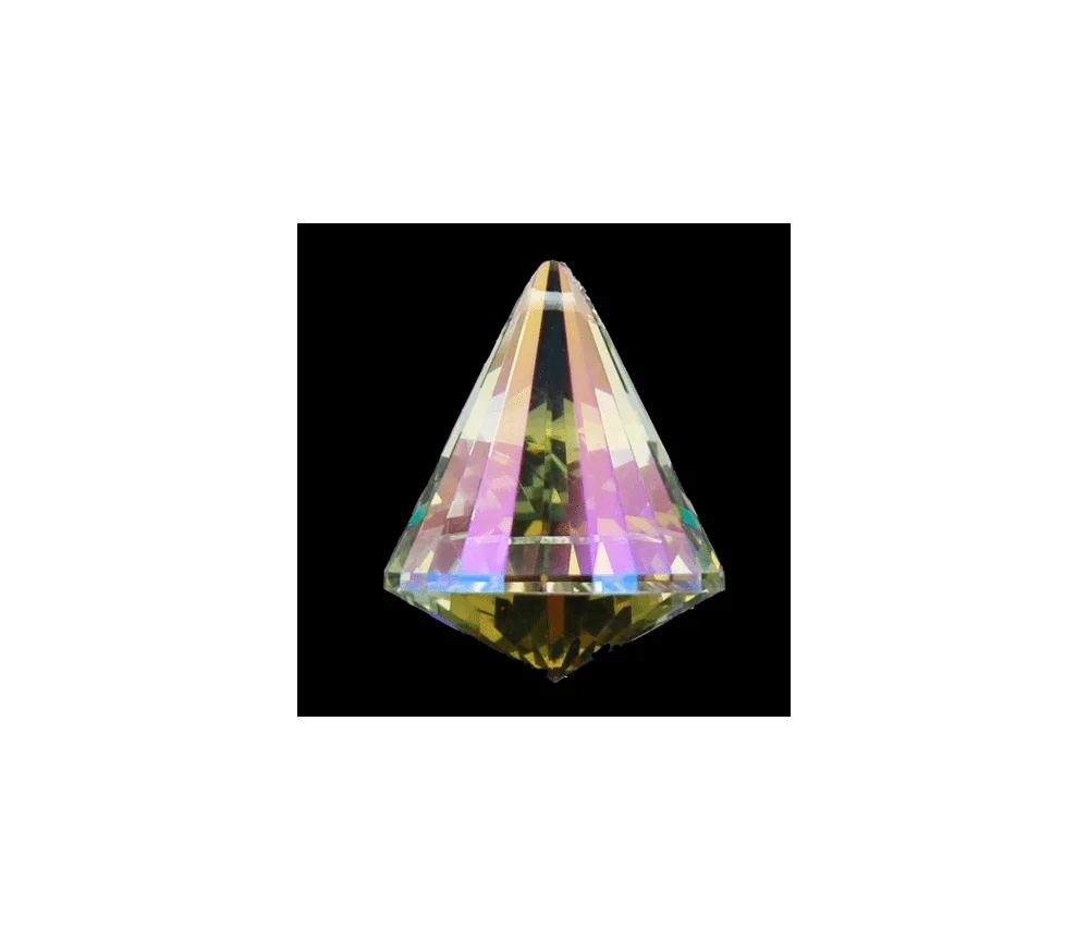 Feng-Shui - Regenbogen - Kristall - Kegel - Perlmutt - AAA Qualität - ca. 4,2x5,3 cm