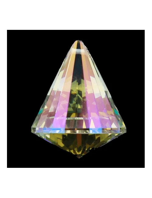 Feng-Shui - Regenbogen - Kristall - Kegel - Perlmutt - AAA Qualität - ca. 4,2x5,3 cm