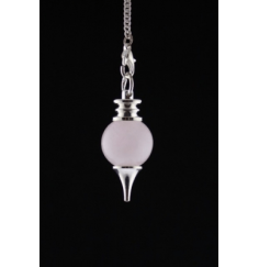 Pendel - Edelstein - Rosenquarz - Silber - ca. 3,5x1,7cm