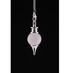 Pendel - Edelstein - Rosenquarz - Silber - ca. 3,5x1,7cm