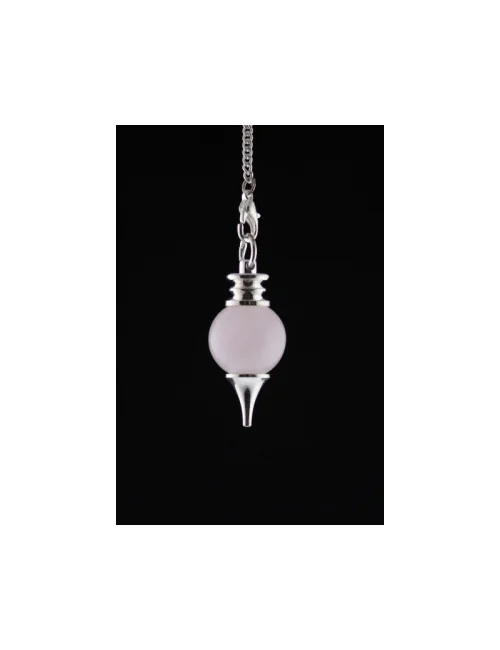 Pendel - Edelstein - Rosenquarz - Silber - ca. 3,5x1,7cm