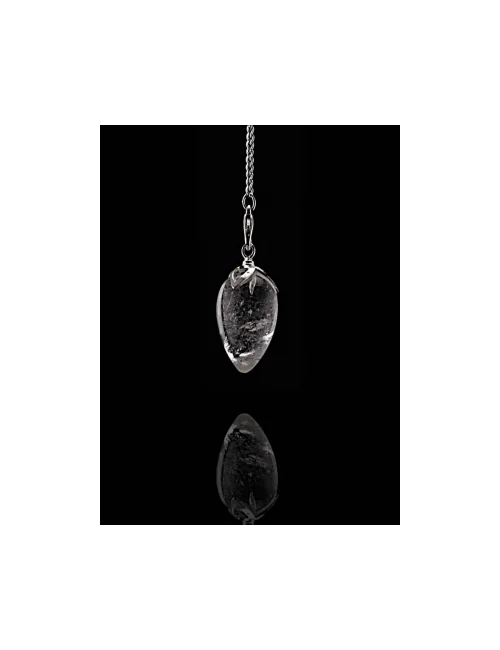 Pendel - Edelstein - Bergkristall Spitze - Lotus - Silber - ca. 2,5-3 cm