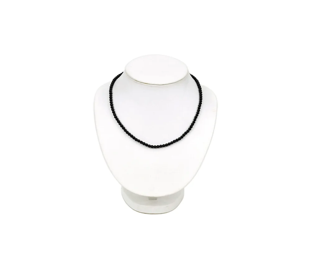 Halskette - Edelstein - schwarzer Turmalin - ca. 45cm