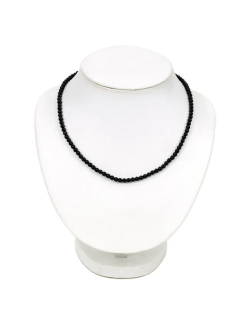 Halskette - Edelstein - schwarzer Turmalin - ca. 45cm