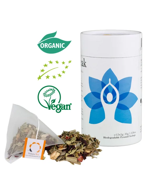 Solaris Tea - Bio-Kräutertee- Chakra Tee - Hals Chakra - I speak - 15 Pyramidenbeutel - ca. 85gr