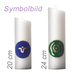 Ingrid Auer - Kerze 24 cm mit Symbol G43 Erzengel Jophiel