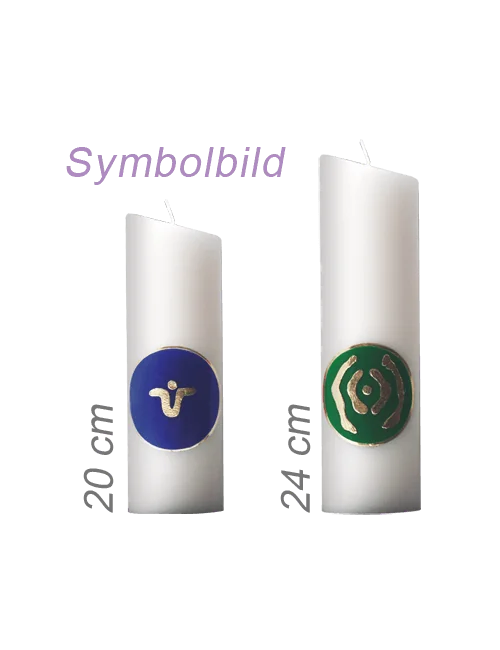 Ingrid Auer - Kerze 24 cm mit Symbol G48 "Erzengel Zadkiel"