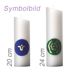 Ingrid Auer - Kerze 20 cm mit Symbol G43  Erzengel Jophiel