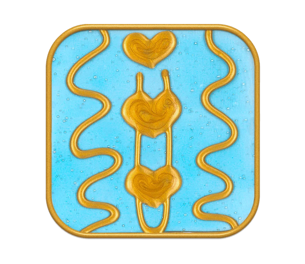 Ingrid Auer - Symbol Rückverbindung mit Avalon hellblau