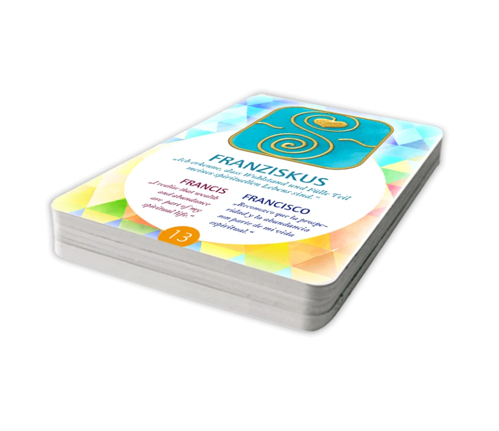 Ingrid Auer - Energetisierte Karten Schutzpatron-Symbole dreisprachig (DE/EN/ES) ohne Guidebook