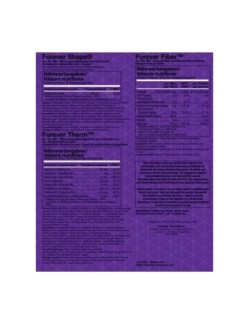 Forever - Forever Clean9 Peaches Vanilla - das 9 Tage Basis-Körperreinigungsprogramm - 6tlg. Set