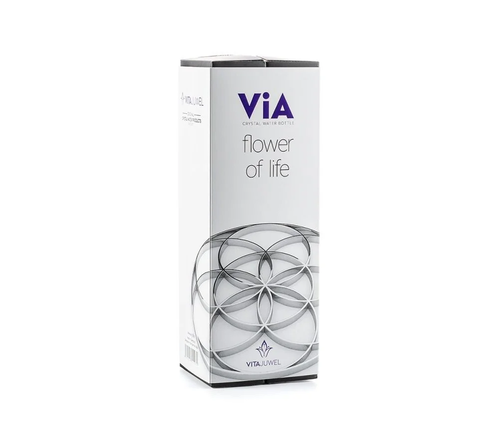 VitaJuwel - Trinkflasche ViA - mit Blume des Lebens
