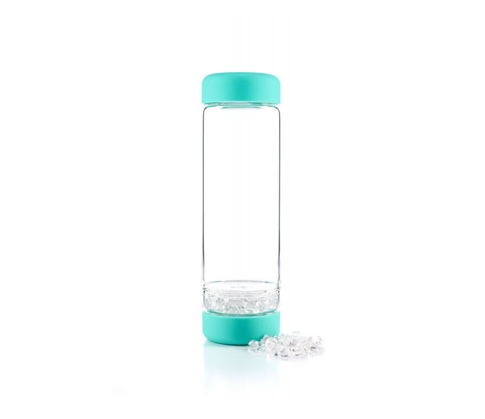 VitaJuwel - Trinkflasche inu! ocean blue - Bergkristall