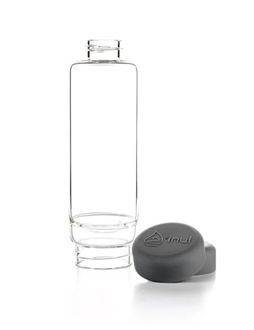 VitaJuwel - Trinkflasche inu! lava grey - Bergkristall