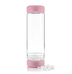 VitaJuwel - Trinkflasche inu! blossom rose - Bergkristall