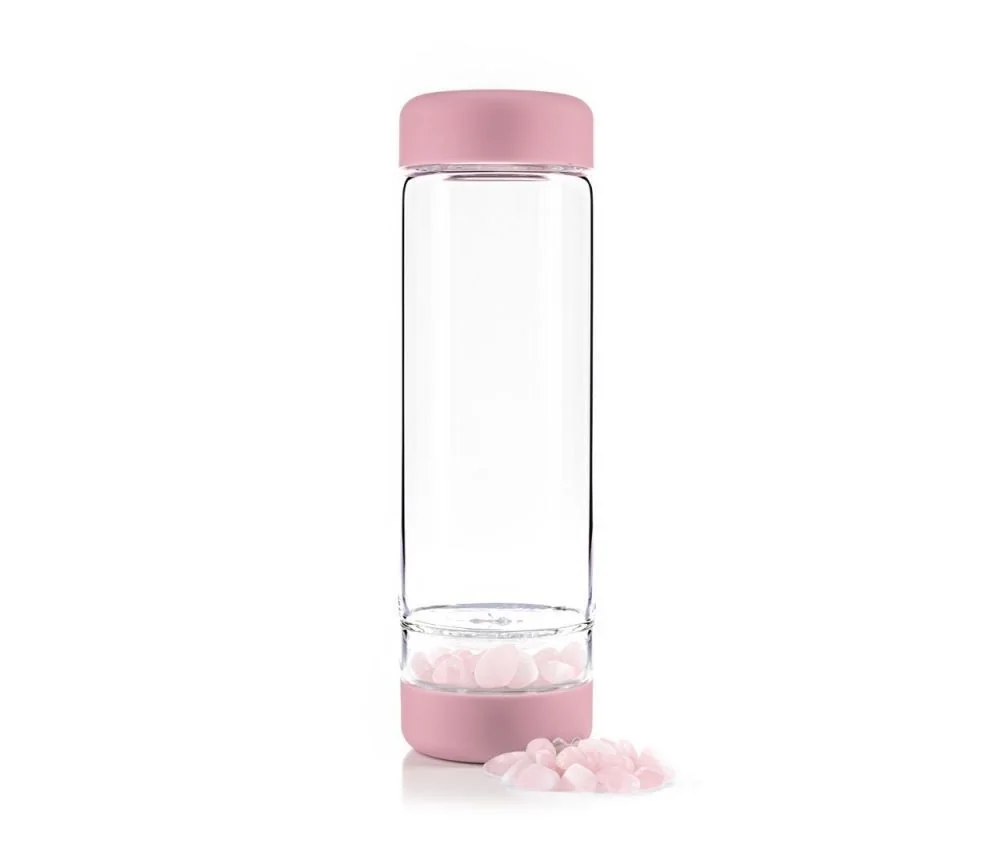 VitaJuwel - Trinkflasche inu! blossom rose - Rosenquarz