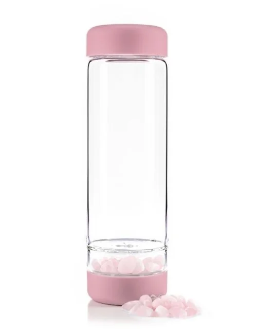 VitaJuwel - Trinkflasche inu! blossom rose - Rosenquarz