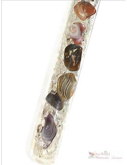 One World Minerals - Achat - auf das Wesentliche konzentrieren - quintESSENCE Edelsteinwasser-Stab Select!