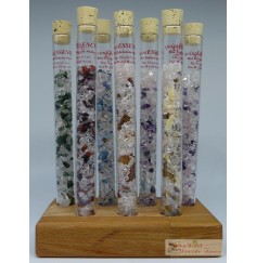 One World Minerals - quintESSENCE Edelsteinwasser-Stab CHAKRA  Set + Ständer