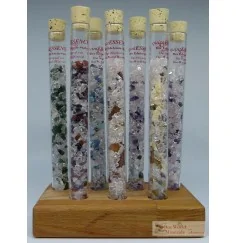 One World Minerals - quintESSENCE Edelsteinwasser-Stab CHAKRA Set + Ständer